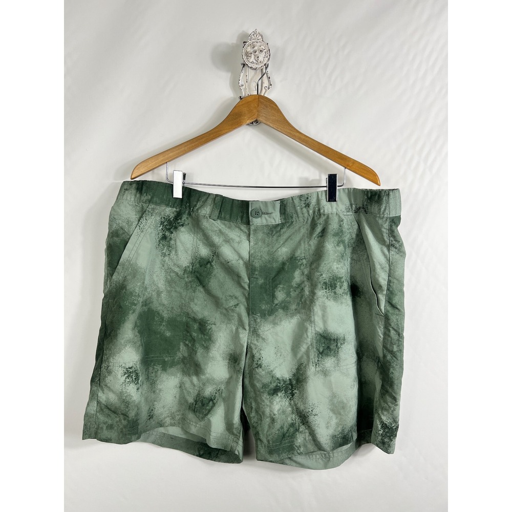 REI Co-op Mens Green Tie Dye Hiking Shorts XL Ripstop 7 Inch Inseam 185219